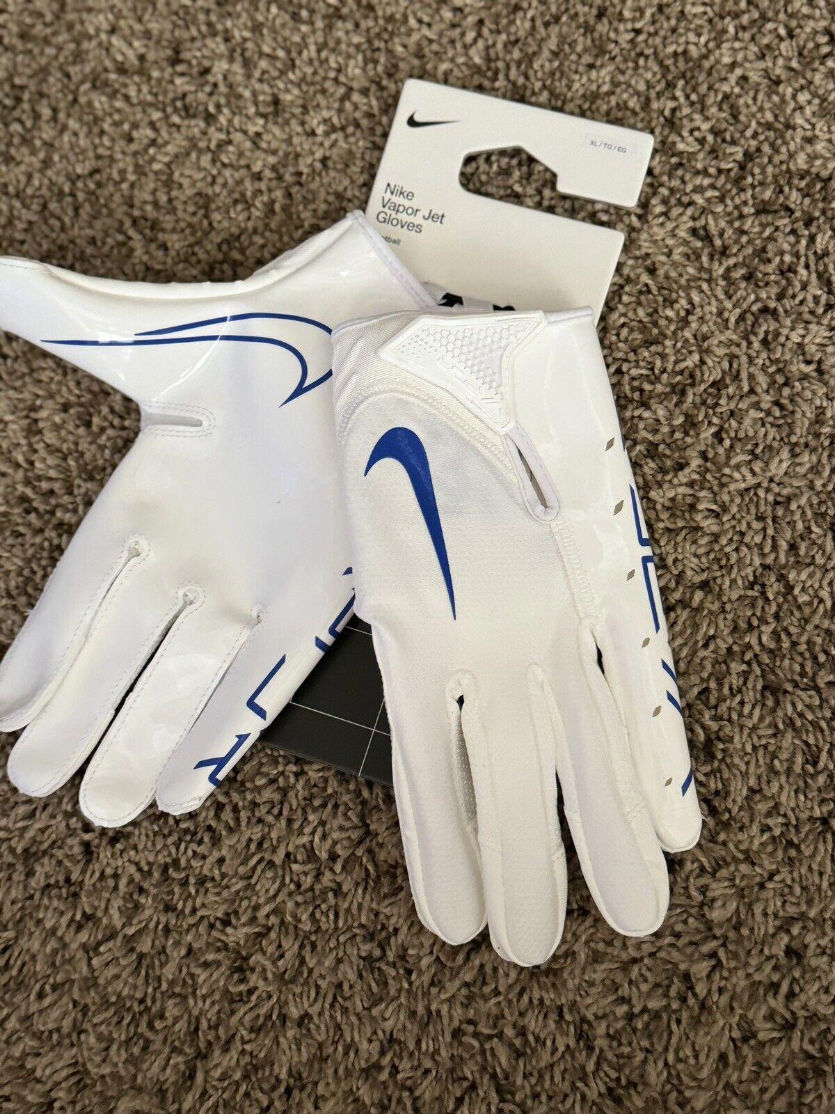 Nike Vapor Jet 7.0 Adult Football Gloves White w Red or Blue