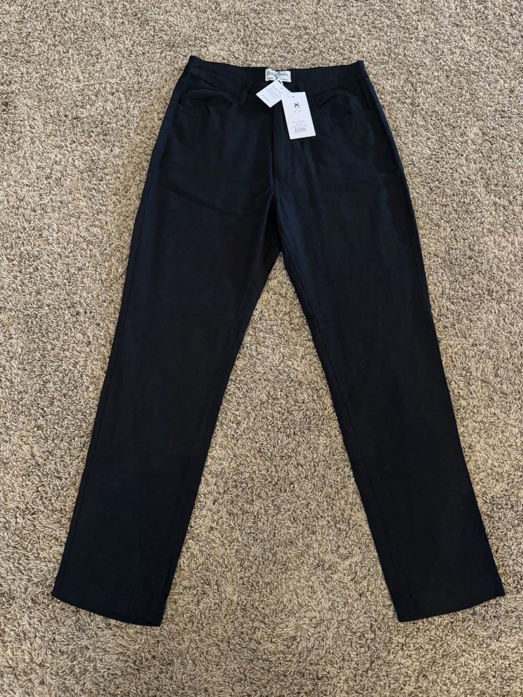 NEW! Kenny Flowers The Mykonos Linen Vacation Pants Black Medium