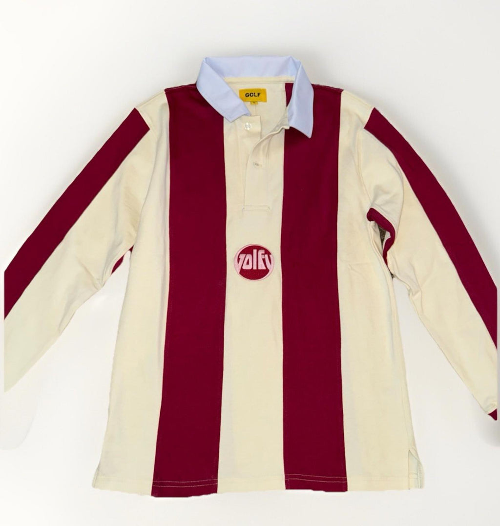 Golf Wang Golfy Striped Red Combo Rugby Shirt Size - Small NWOT