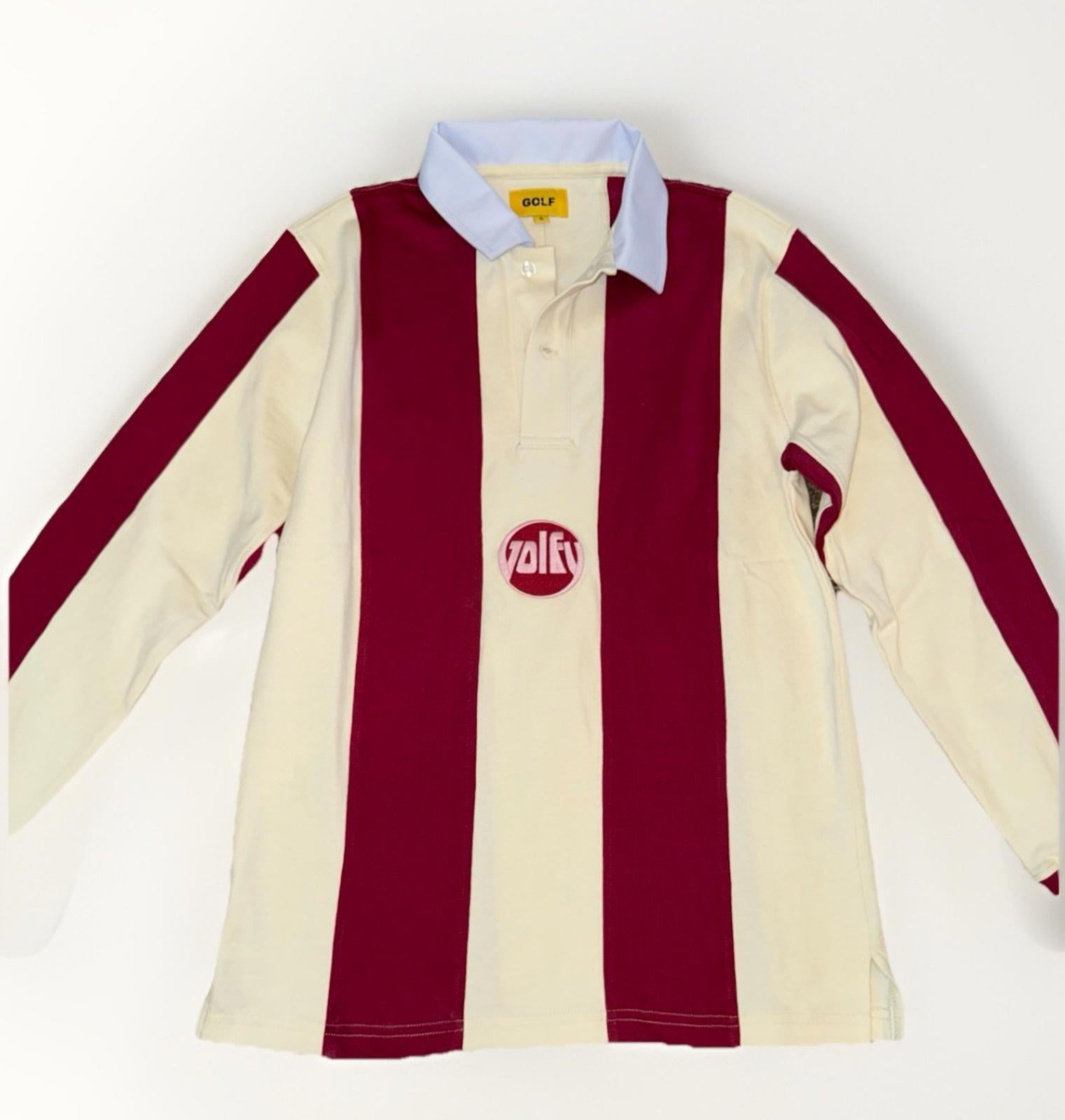 Golf Wang Golfy Striped Red Combo Rugby Shirt Size - Small NWOT