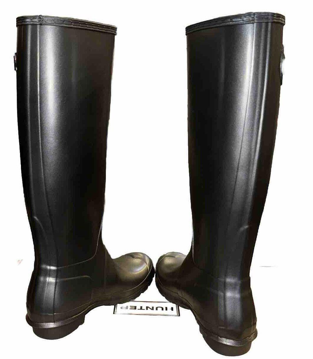 HUNTER Original Tall Waterproof Nebula Rain Boot in Black Size 9 NIB
