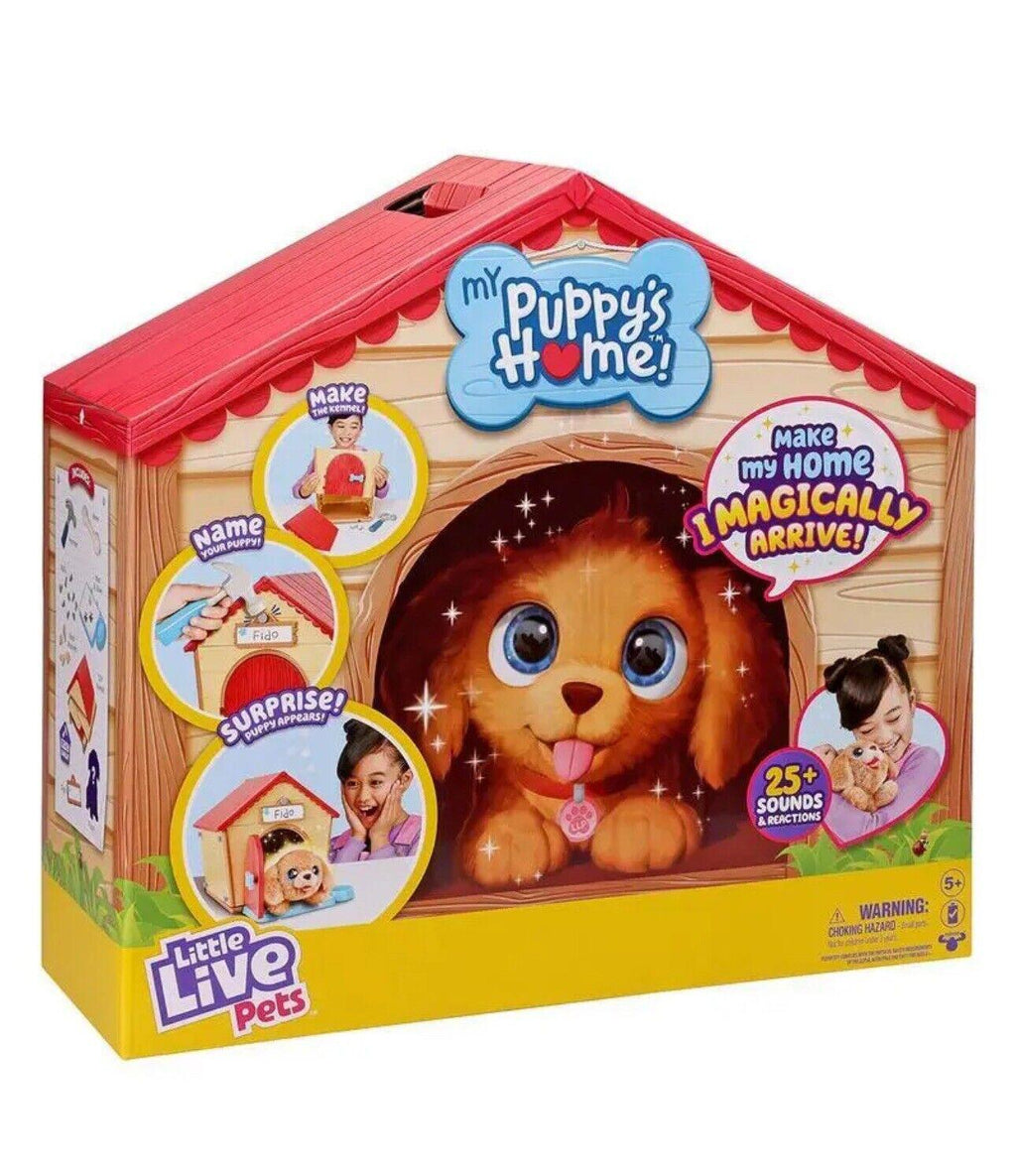 Little Live Pets - My Puppy's Home Interactive Plush Toy Puppy & Kennel. 25+ Sou