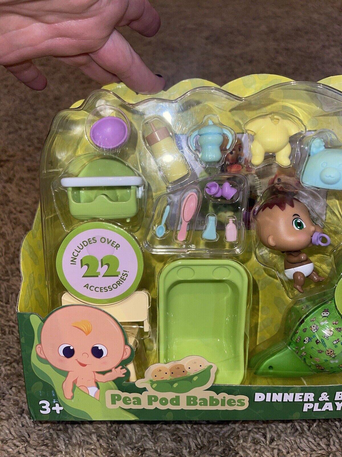 Pea Pod Babies Twenty Five Piece Dinner and Bath Time Playset - Collectible