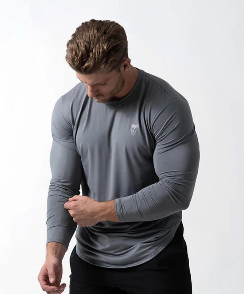 Gymreapers Shirt Mens Small Long Sleeve Performance Gym Training Stretch NEW