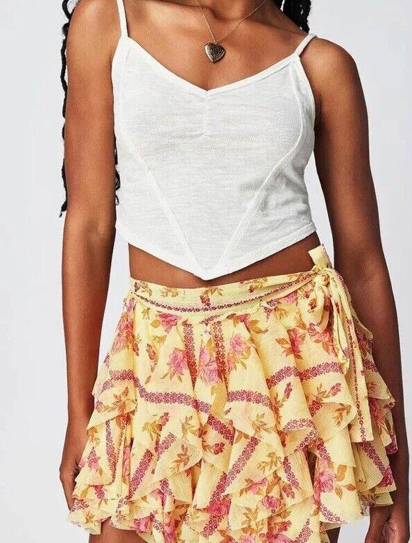 Free People Bali Made You Look Floral Mini Skort Size 6