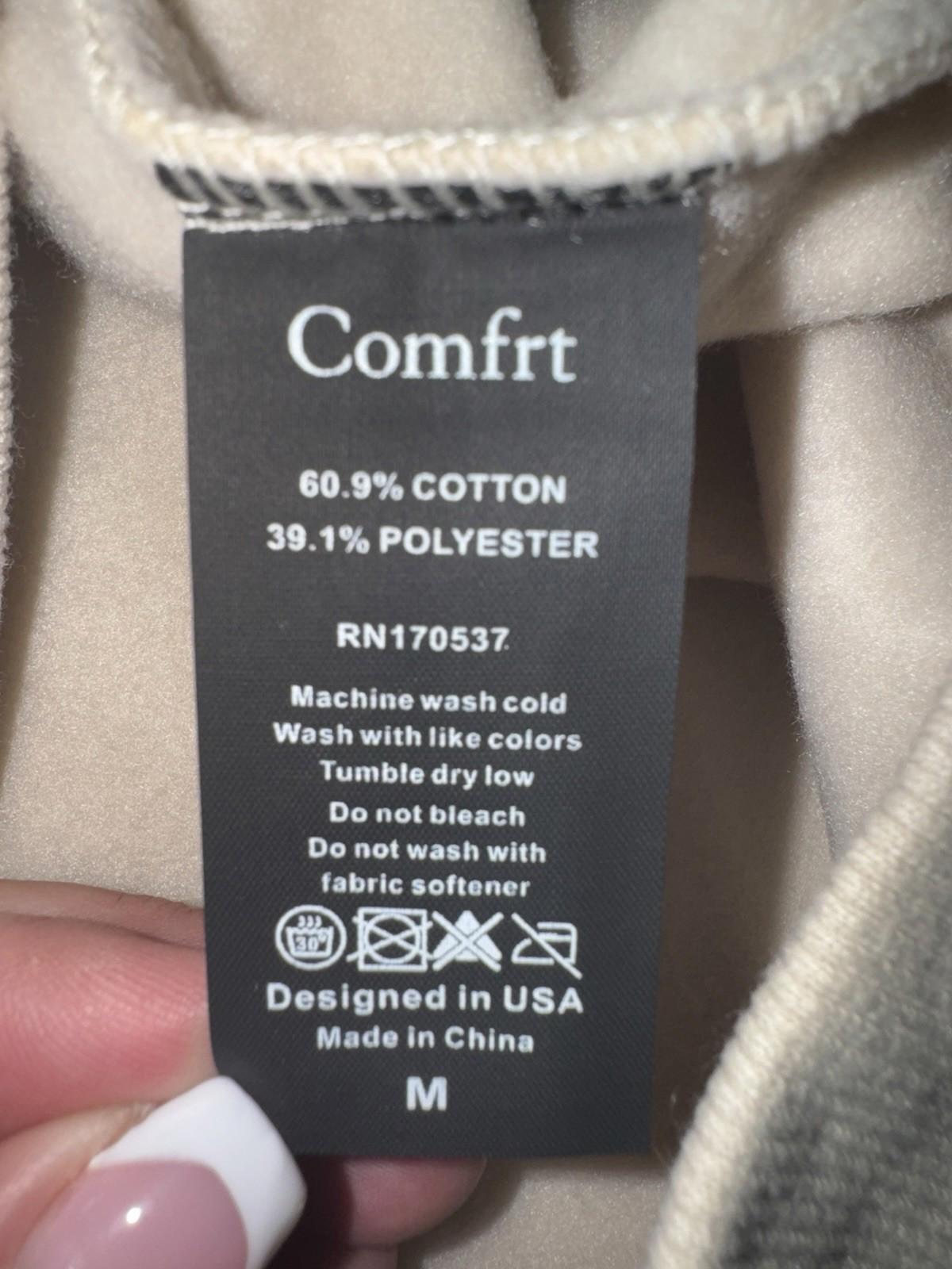 Comfrt Signature Fit Hoodie in Bone Color Size Med NWOT
