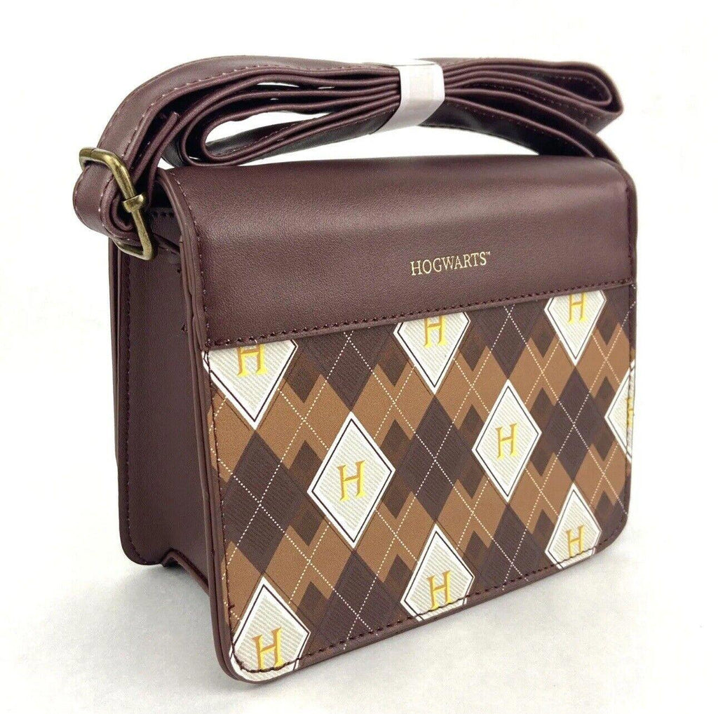 Harry Potter Bag Purse Hogwarts Crest Argyle Faux Leather
