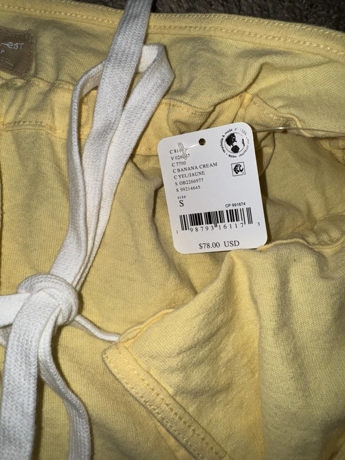 New Free People Free-est Allegra Set  YELLOW banana cream Vacay Sz Small