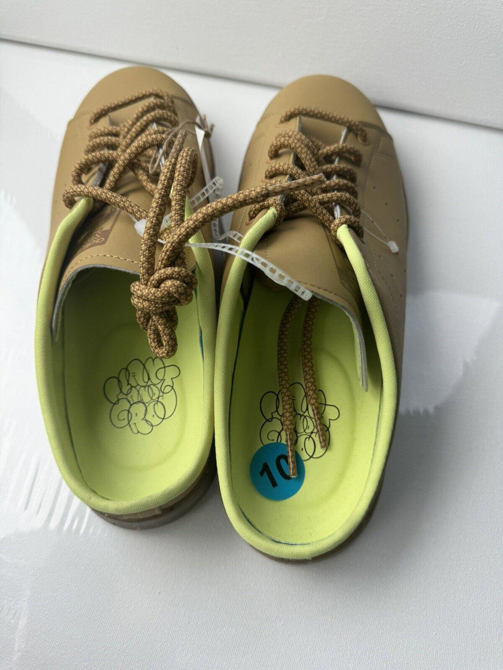 ADIDAS STAN SMITH Mule "Plant & Glow" Sz 10 Golden Beige