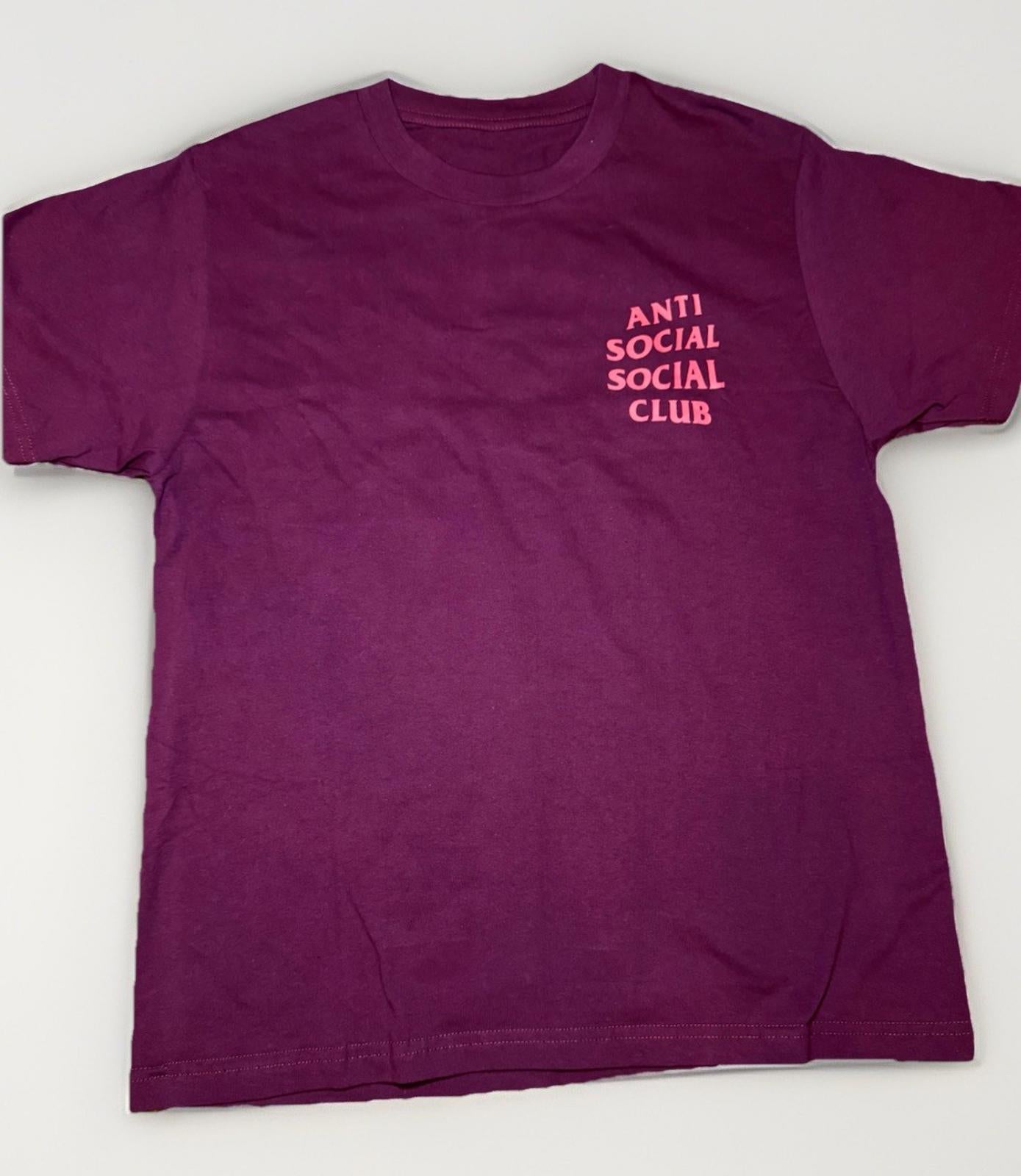 Anti Social Social Club MIND GAMES  T-Shirt  ASSC Maroon Orange SZ SMALL NWOT