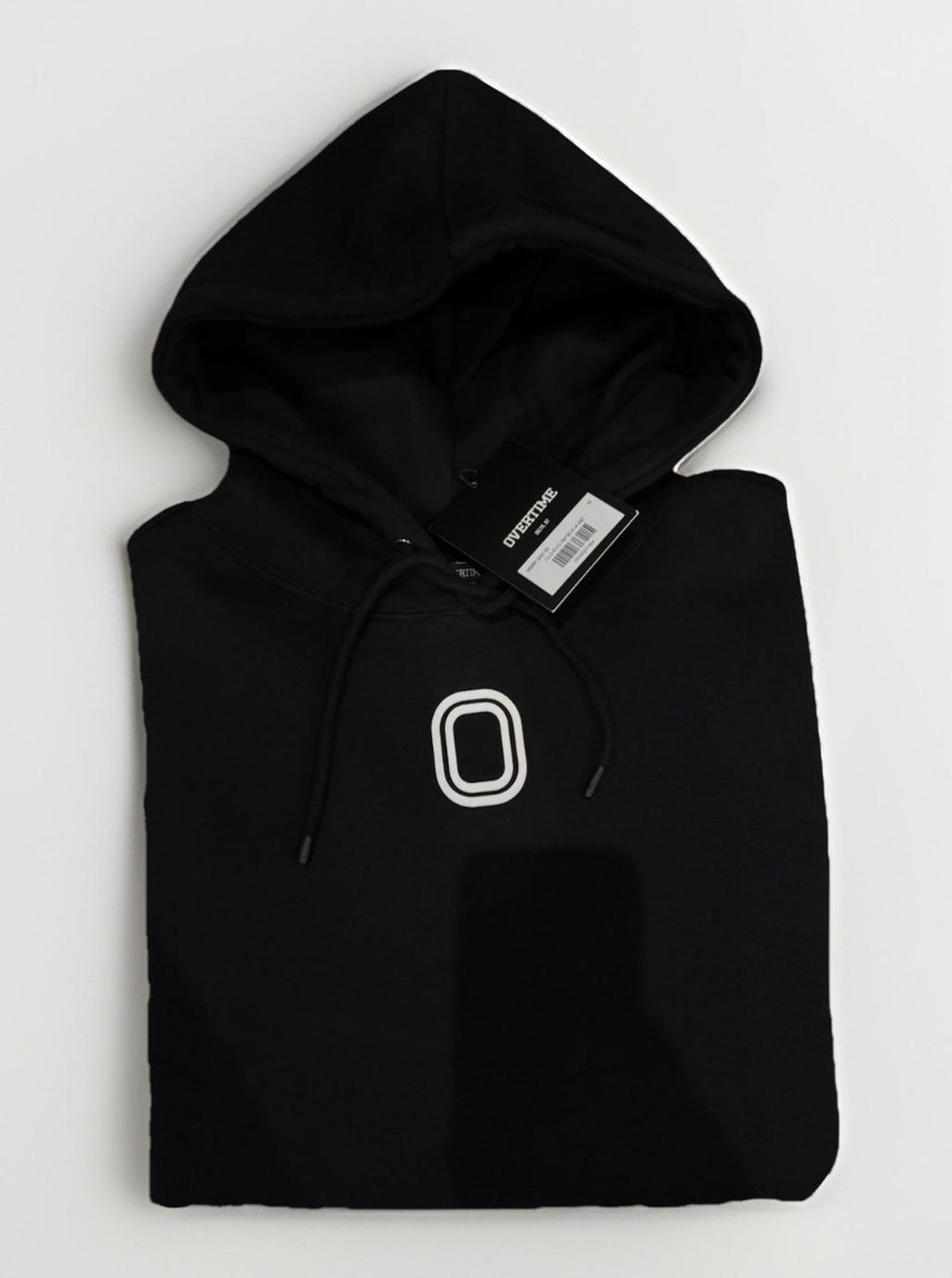 Overtime Sweatshirt Mens MED Black Hoodie Streetwear Center Logo Basketball