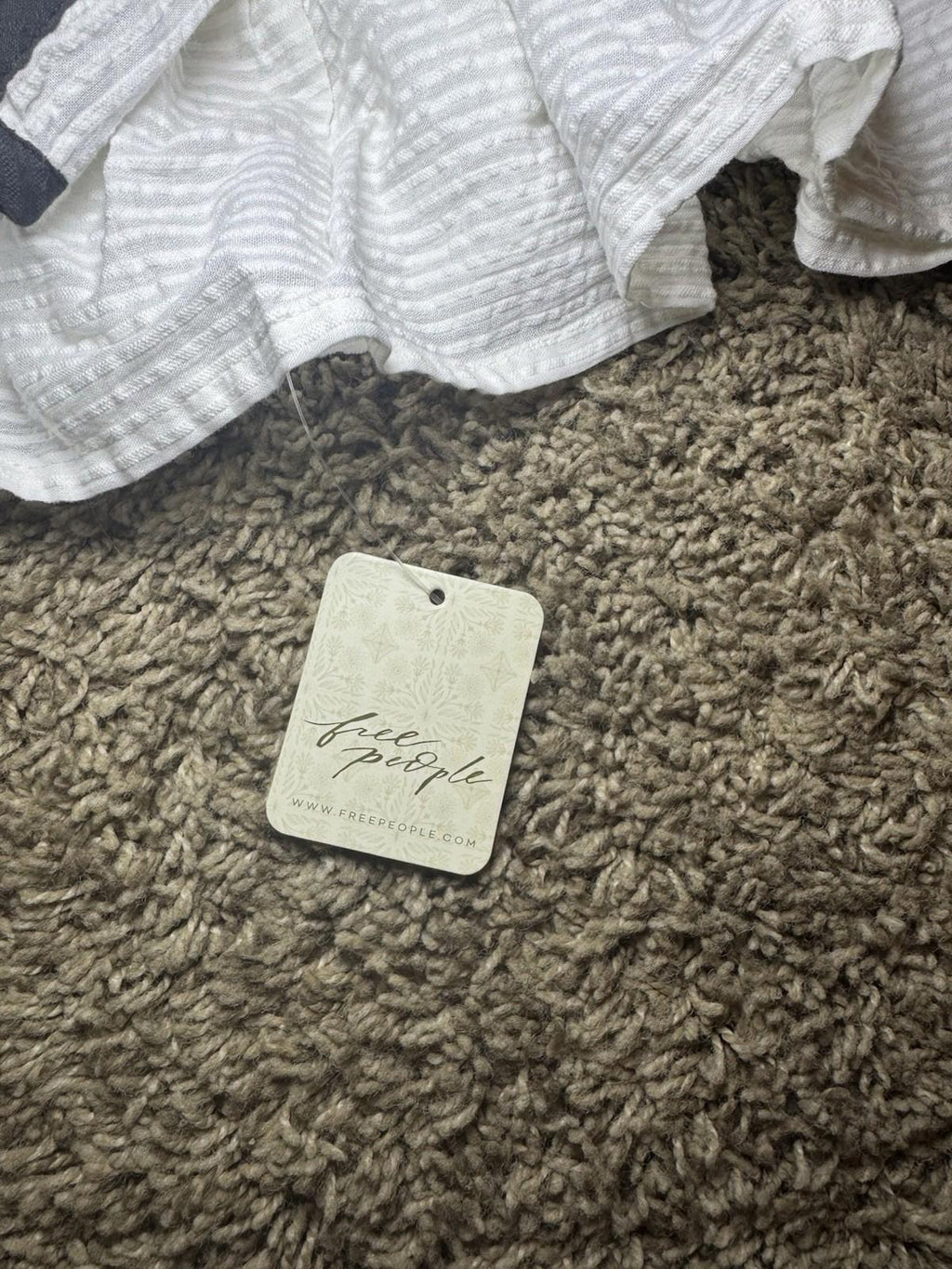 NWT Free People Tara Tube Top | Medium | White + Black