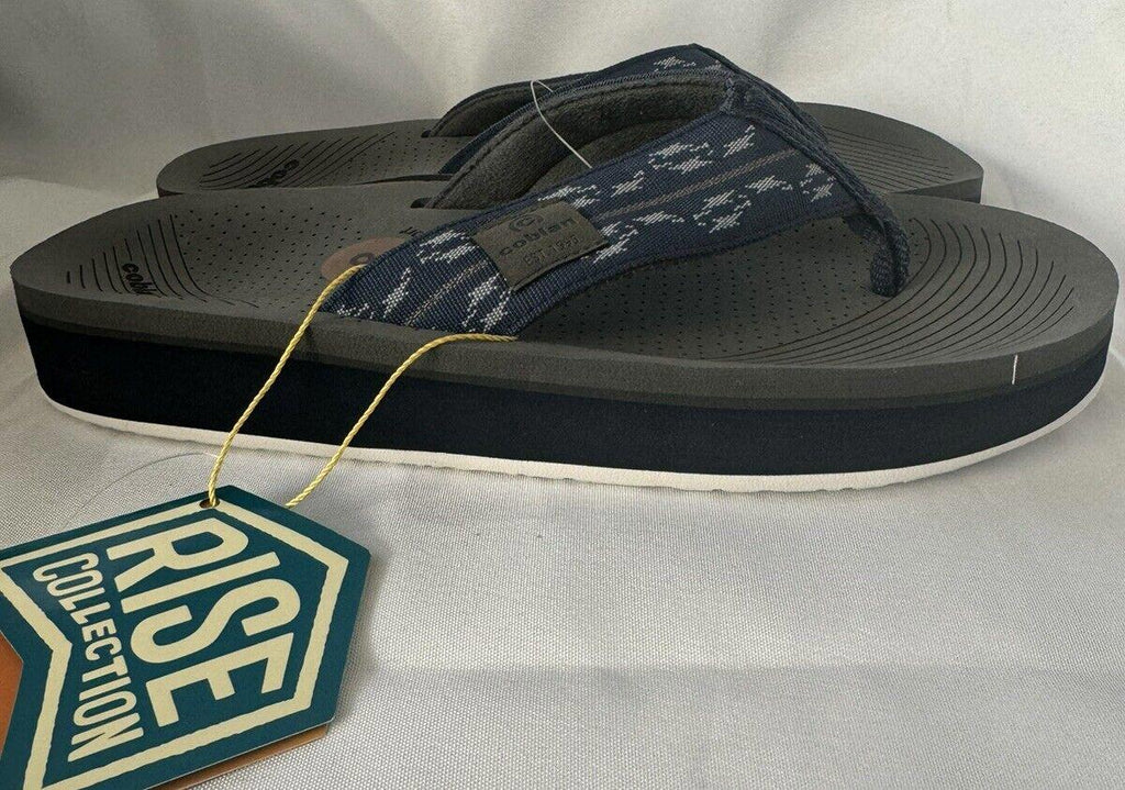 Cobian Mens Camino Rise Blue Flip flops size 8 NWT Summer travel comfort