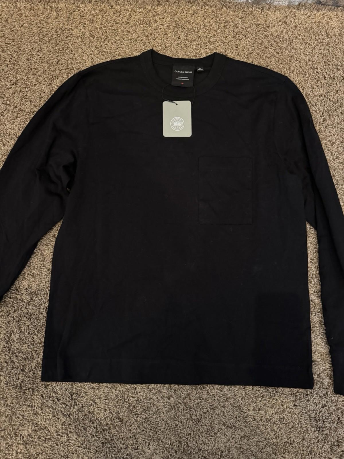 Canada Goose Gladstone Relaxing Long Sleeve T-Shirt Black Size S NEW $225 MSRP