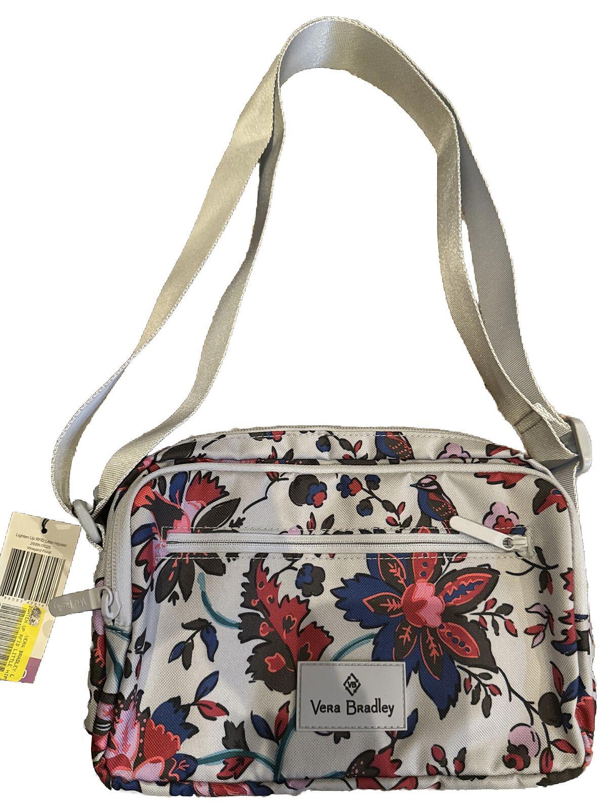Vera Bradley Lighten Up RFID Little Hipster Vineyard Floral, New with Tags