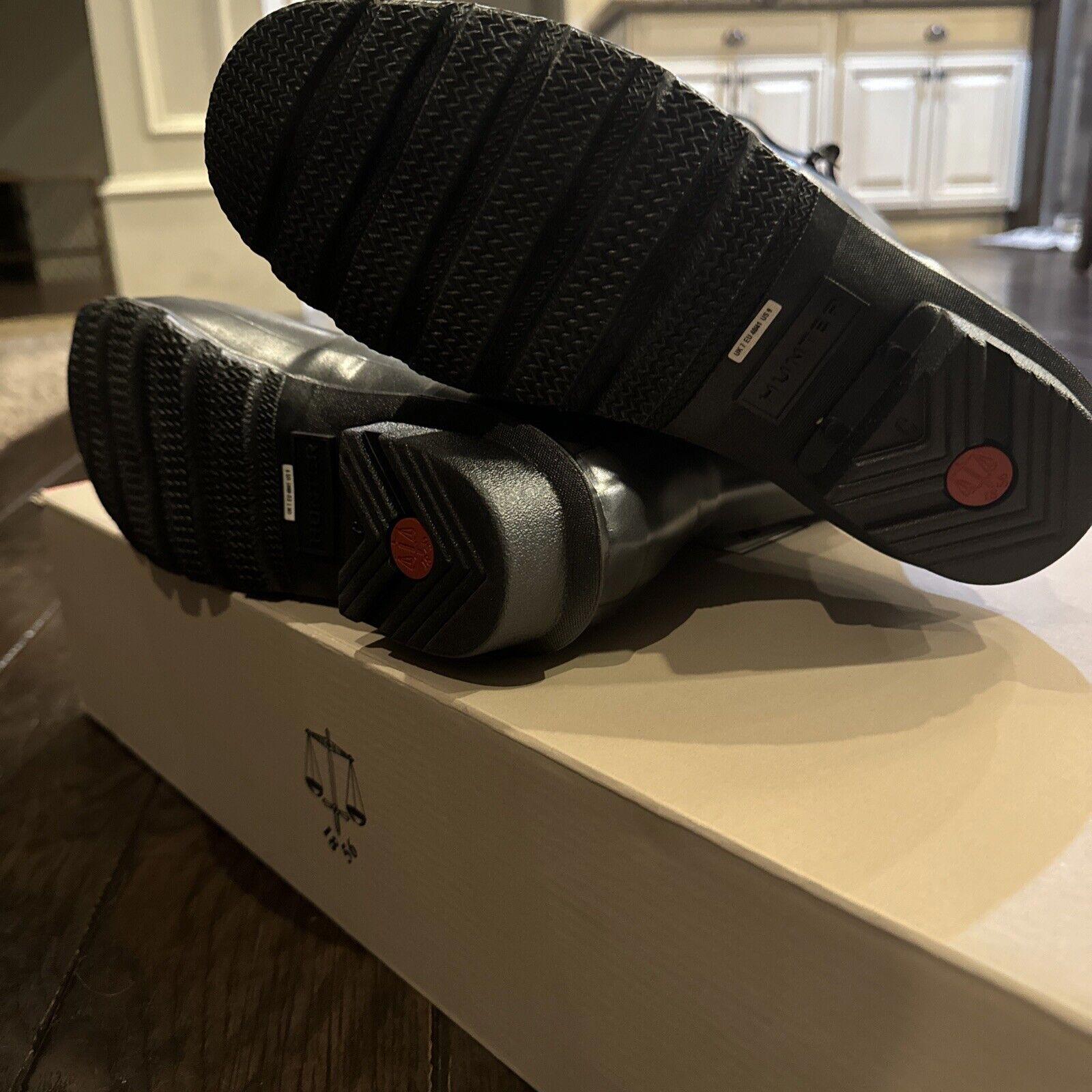 HUNTER Original Tall Waterproof Nebula Rain Boot in Black Size 9 NIB
