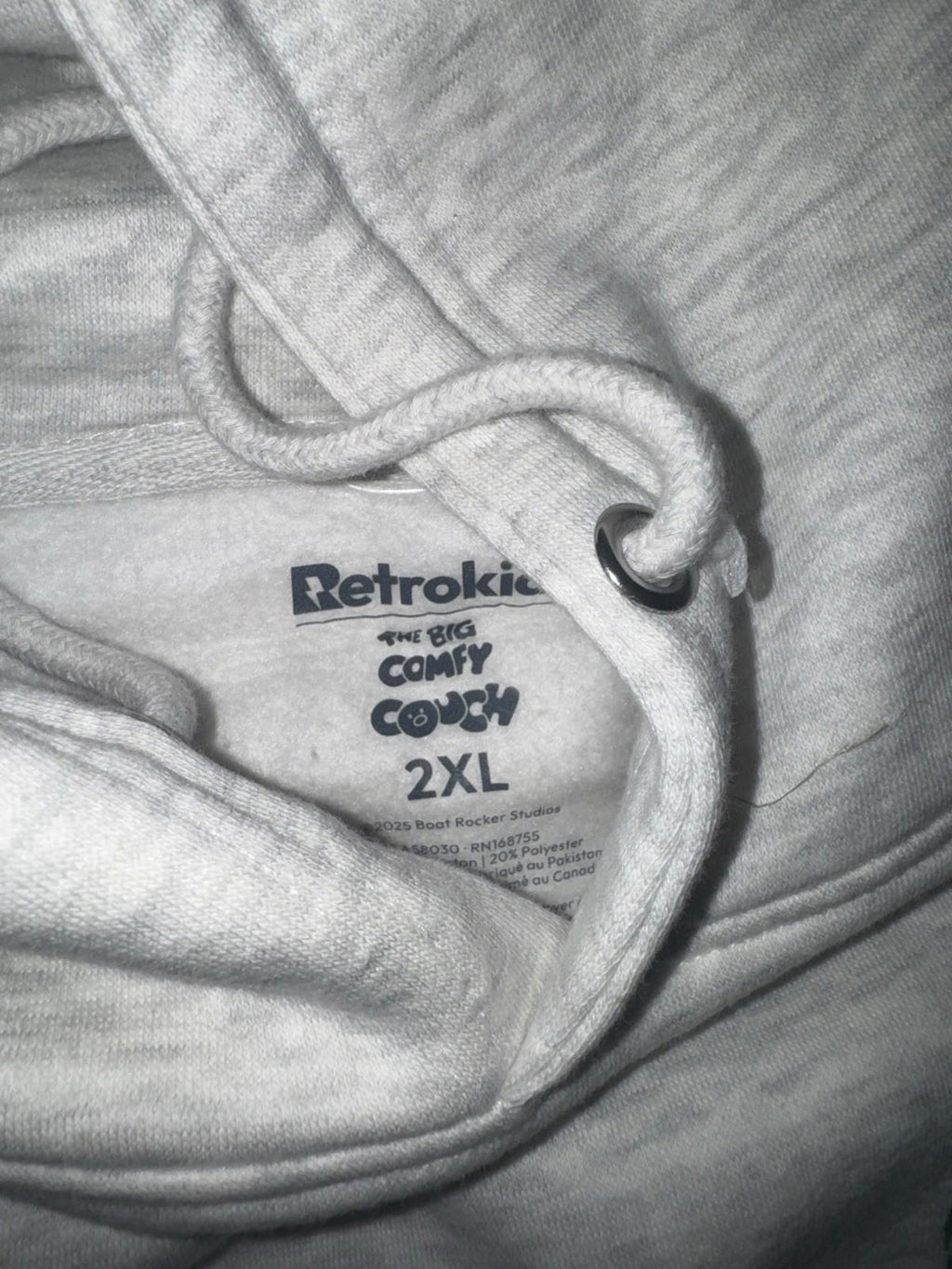 Retro Kid Big Comfy Couch Molly Hoodie Gray 2XL COMFY CLUB Tennis Club NWOT