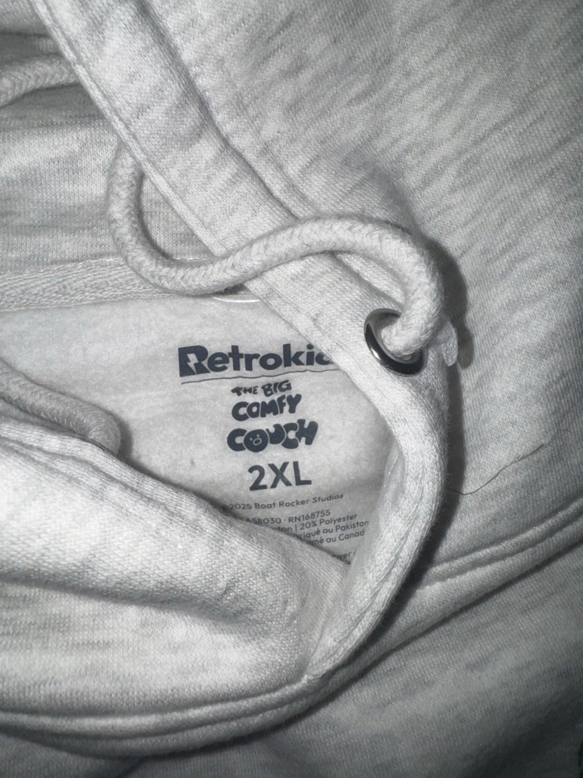 Retro Kid Big Comfy Couch Molly Hoodie Gray 2XL COMFY CLUB Tennis Club NWOT