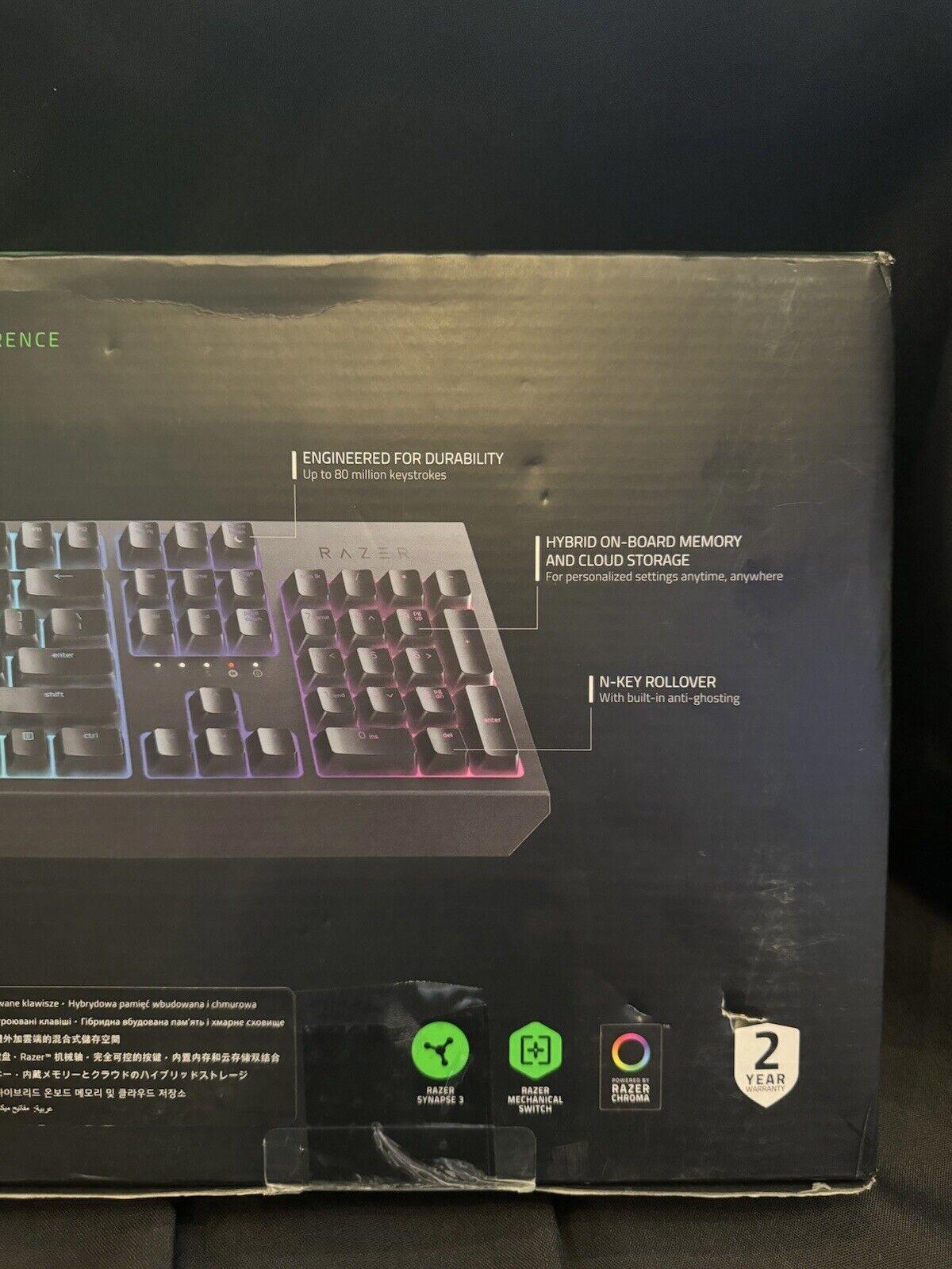 Razer BlackWidow Chroma V2 Mechanical Green Switch Gaming Keyboard - Black...