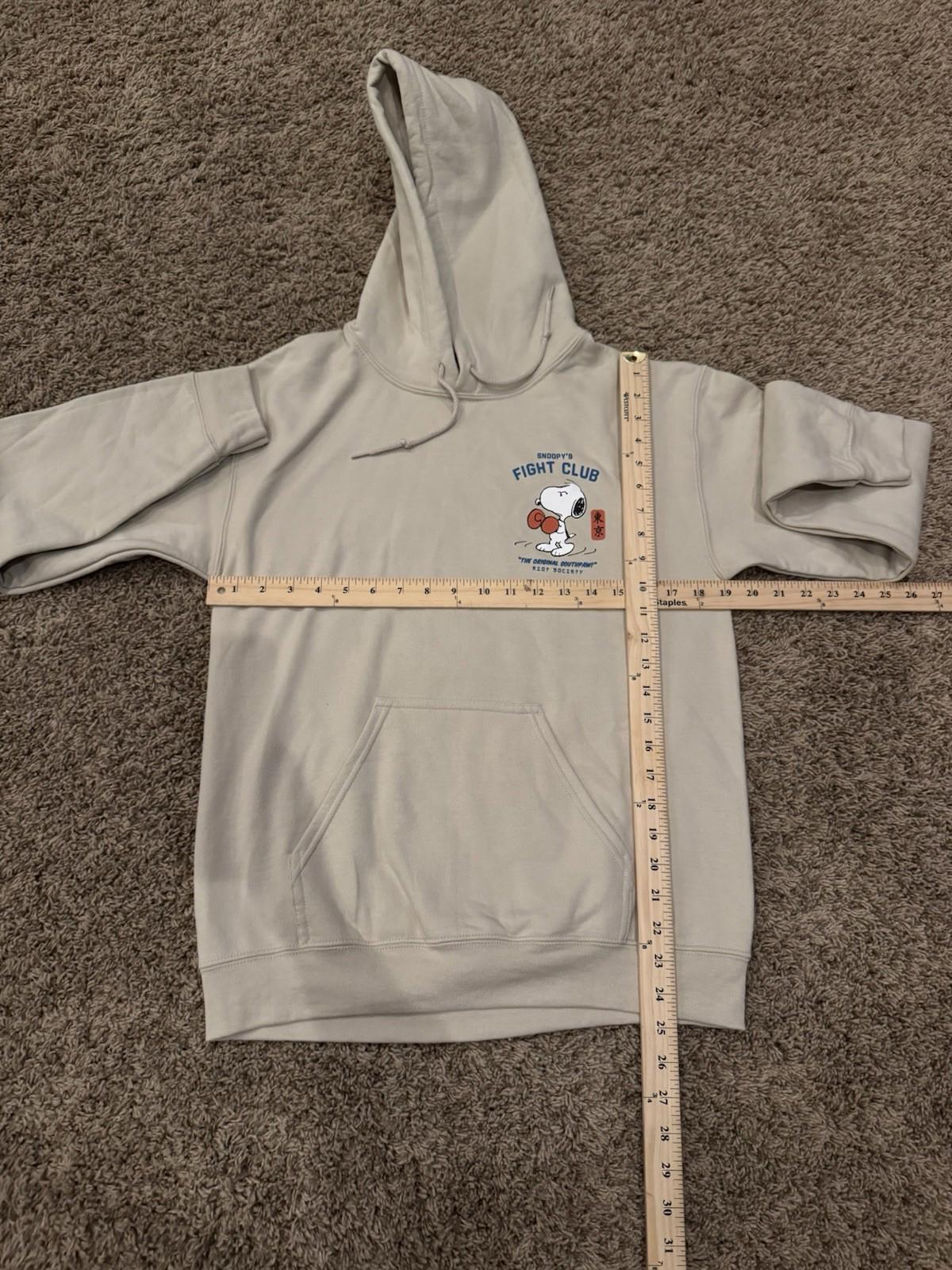 NEW Riot Society PEANUTS SNOOPY'S FIGHT CLUB WOMENS HOODIE Small NWOT