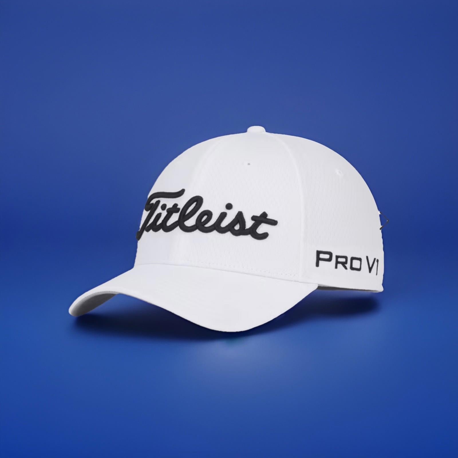 NEW! Titleist Golf Tour Elite  Hat/Cap - White with Black NWT