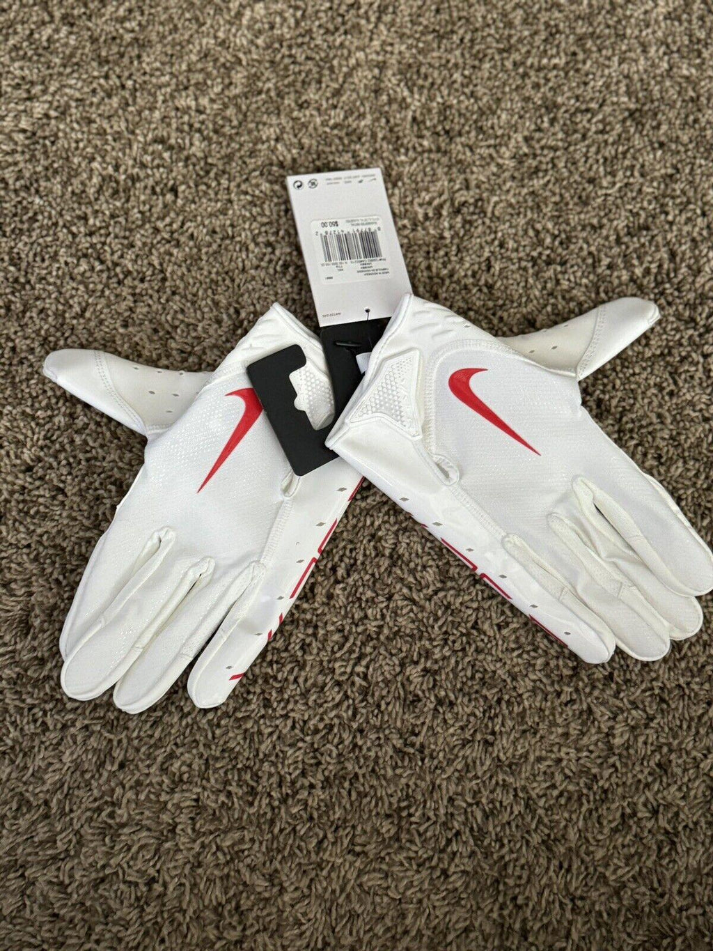 Nike Vapor Jet 7.0 Adult Football Gloves White w Red or Blue