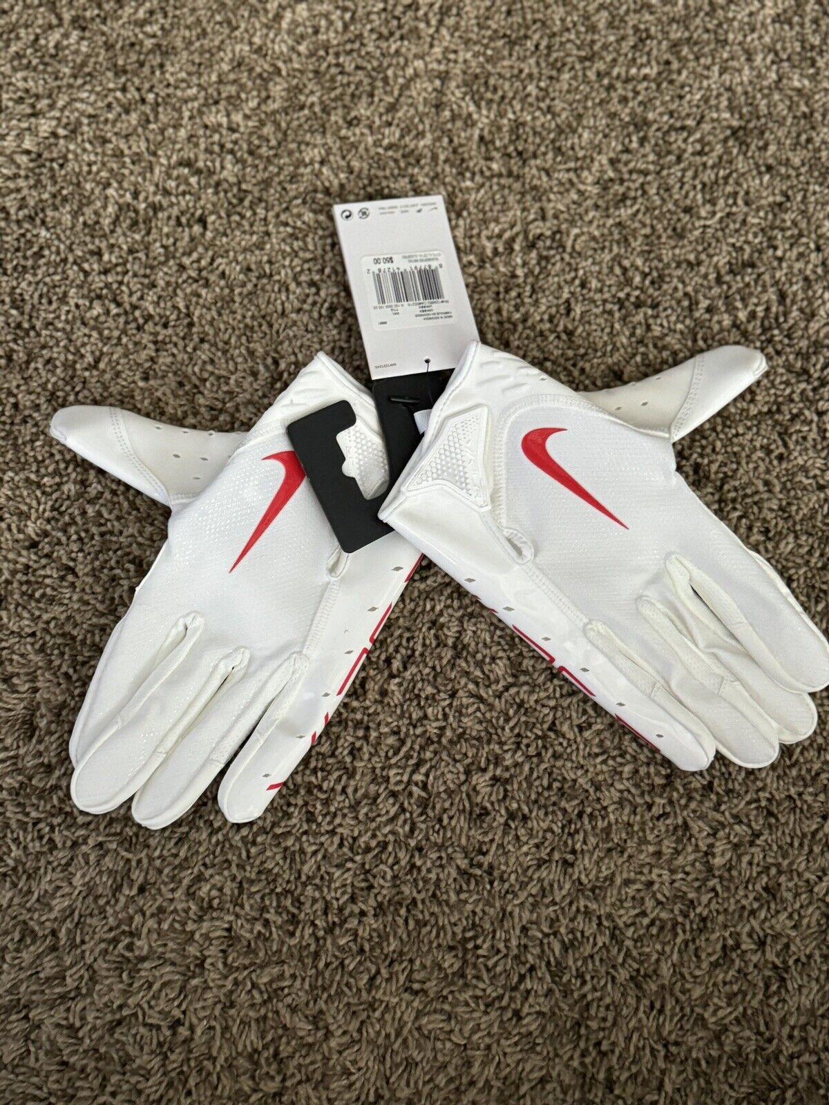 Nike Vapor Jet 7.0 Adult Football Gloves White w Red or Blue