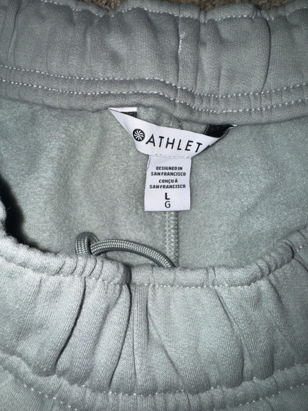NEW Athleta LG Forever Fleece Jogger Green Sweatpants Oversized NWT