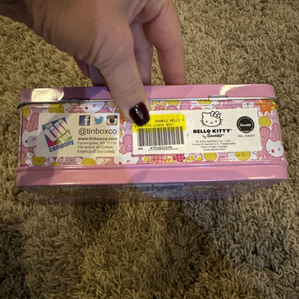 New Sanrio Hello Kitty Cafe Tin Metal Lunch Box Collectable