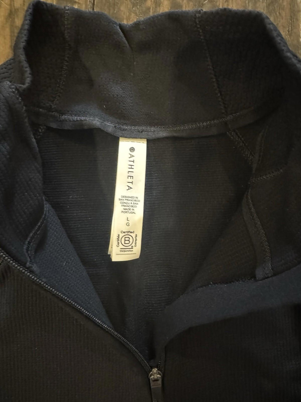 ATHLETA Momentum Seamless Half Zip Top  | Black Large #981529 NEW
