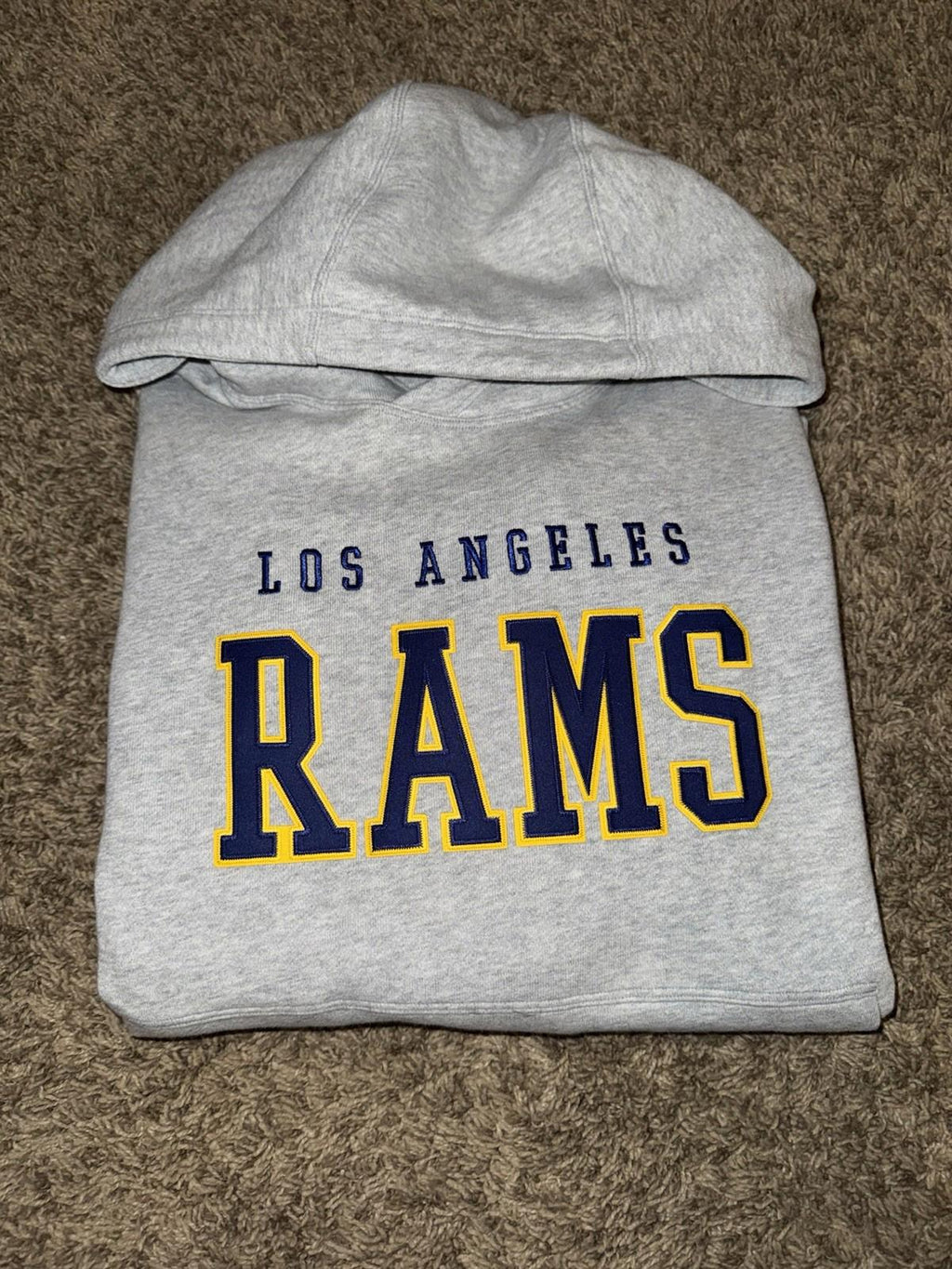 NWT RARE Lululemon Gray LA Rams Steady State Pullover Hoodie Mens MED
