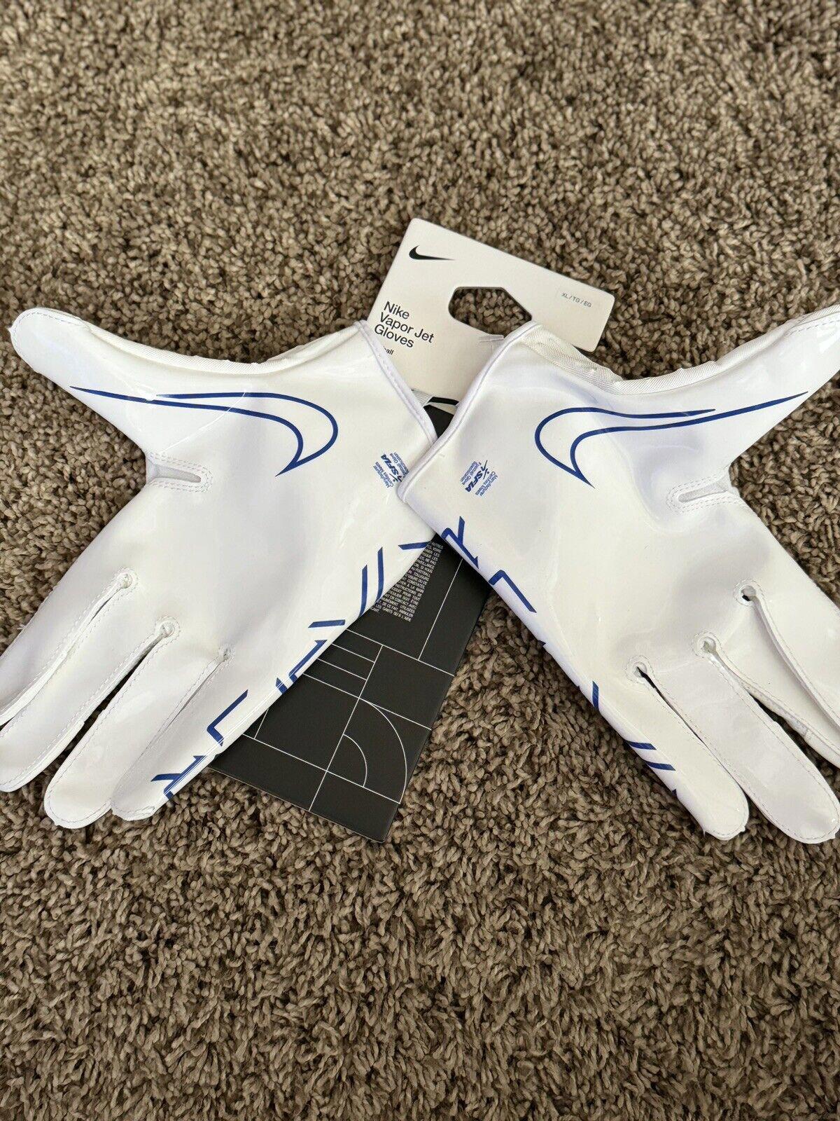Nike Vapor Jet 7.0 Adult Football Gloves White w Red or Blue