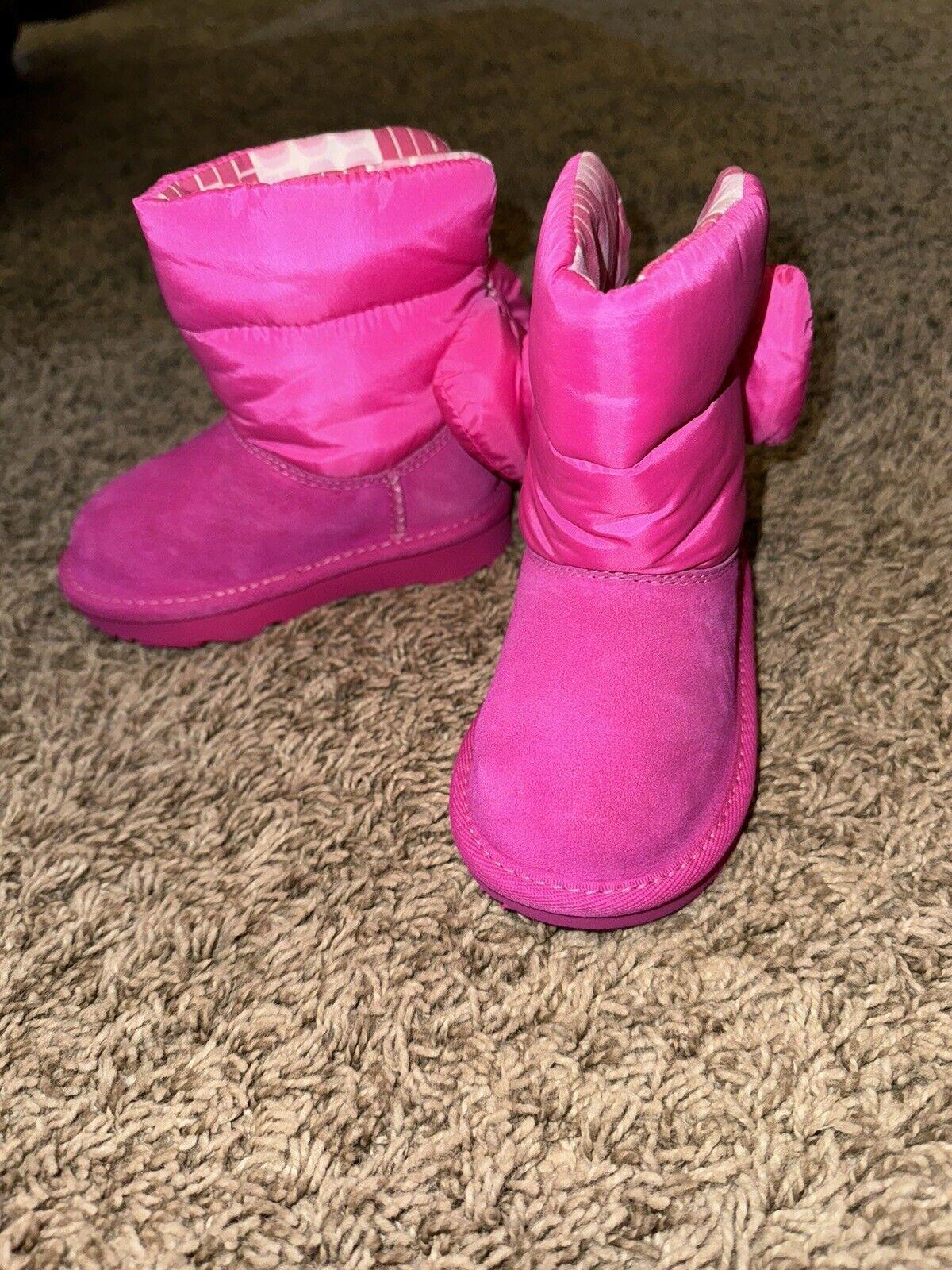 NEW UGG MAXI WAVELENGTH BAILEY BOW PUFFER BOOTS Youth 6 💕