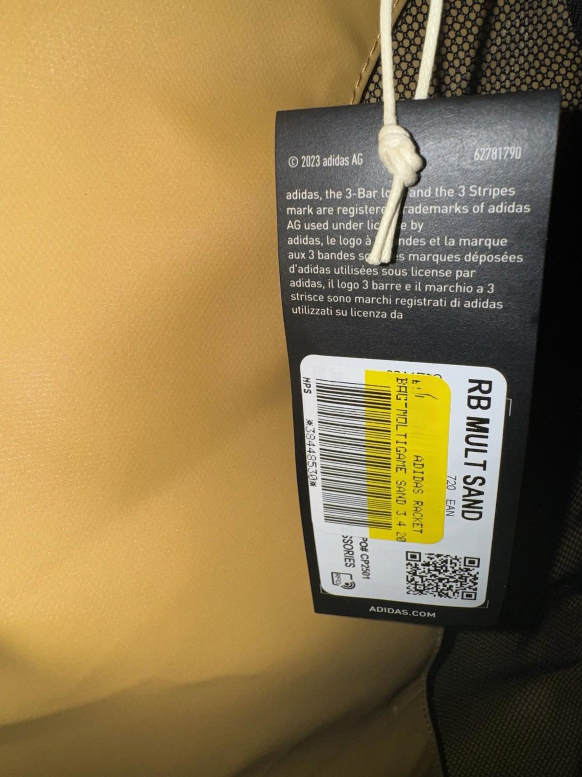 New ADIDAS Multi-Game Racket Bag (Sand) 3.4 MSRP $125