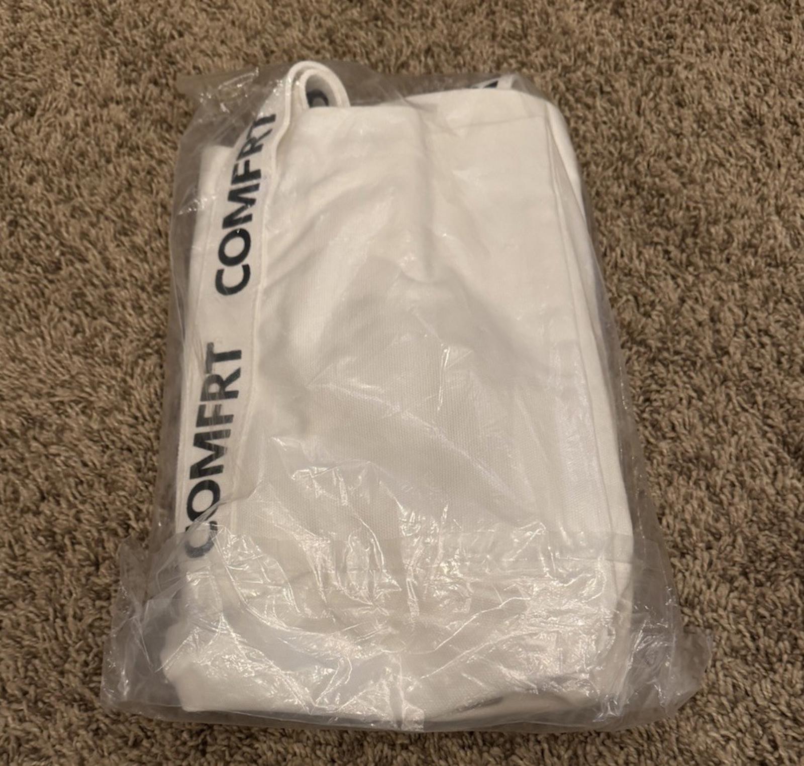 New Comfrt Collection Logo Canvas Cloud White Tote Bag New In Pkg