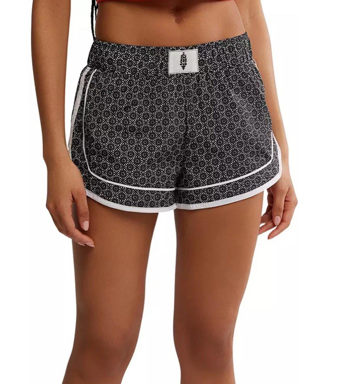 FP Movement Women's Varsity Blues Printed Shorts Starburst Geo NWT Small