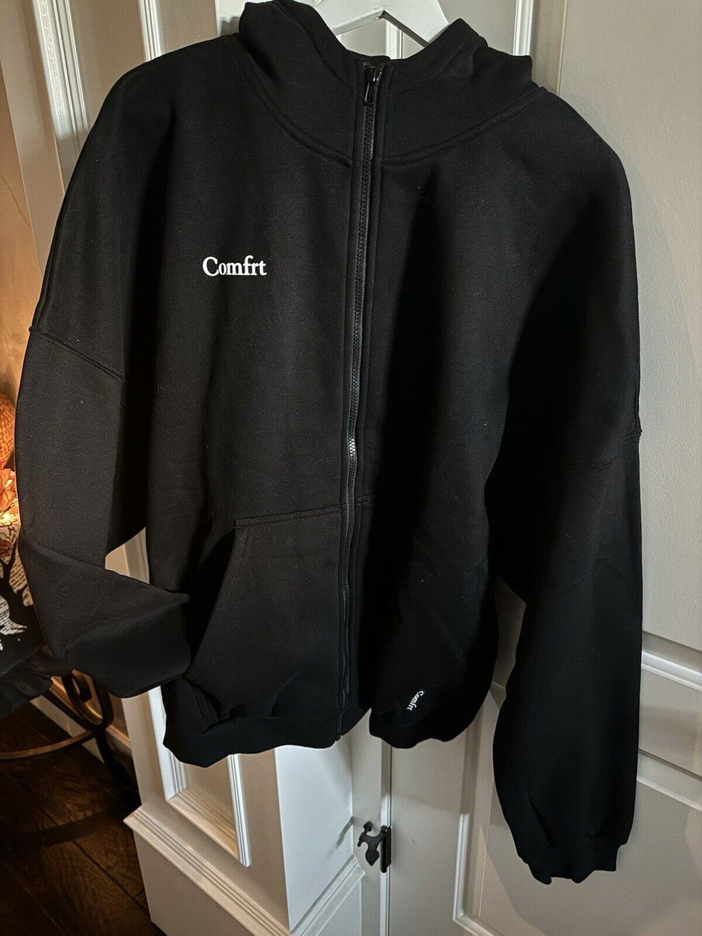 Comfrt Cloud Zip Heavyweight Hoodie LG Unisex Black