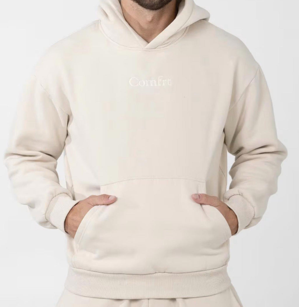 Comfrt Signature Fit Hoodie in Bone Color Size Med NWOT
