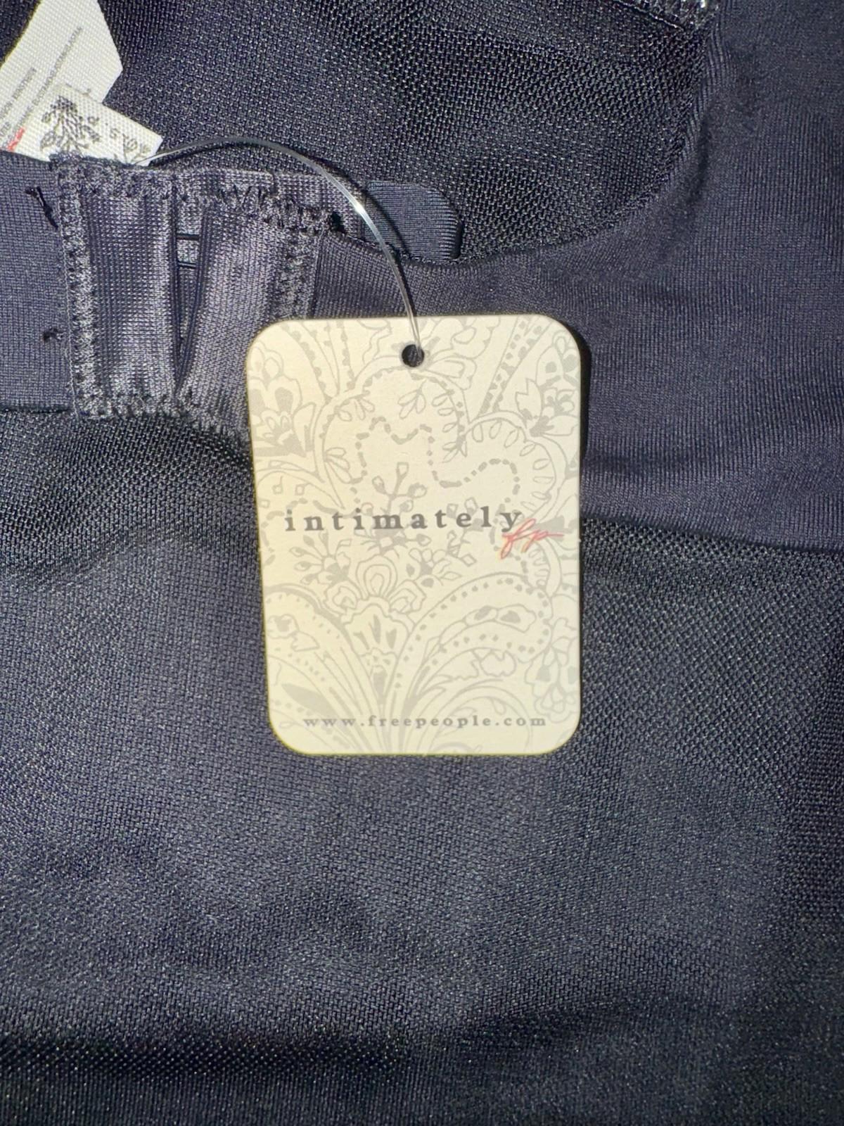 Intimately Free People Womens Black Oh She's Strappy One-Piece Bodysuit Size SM