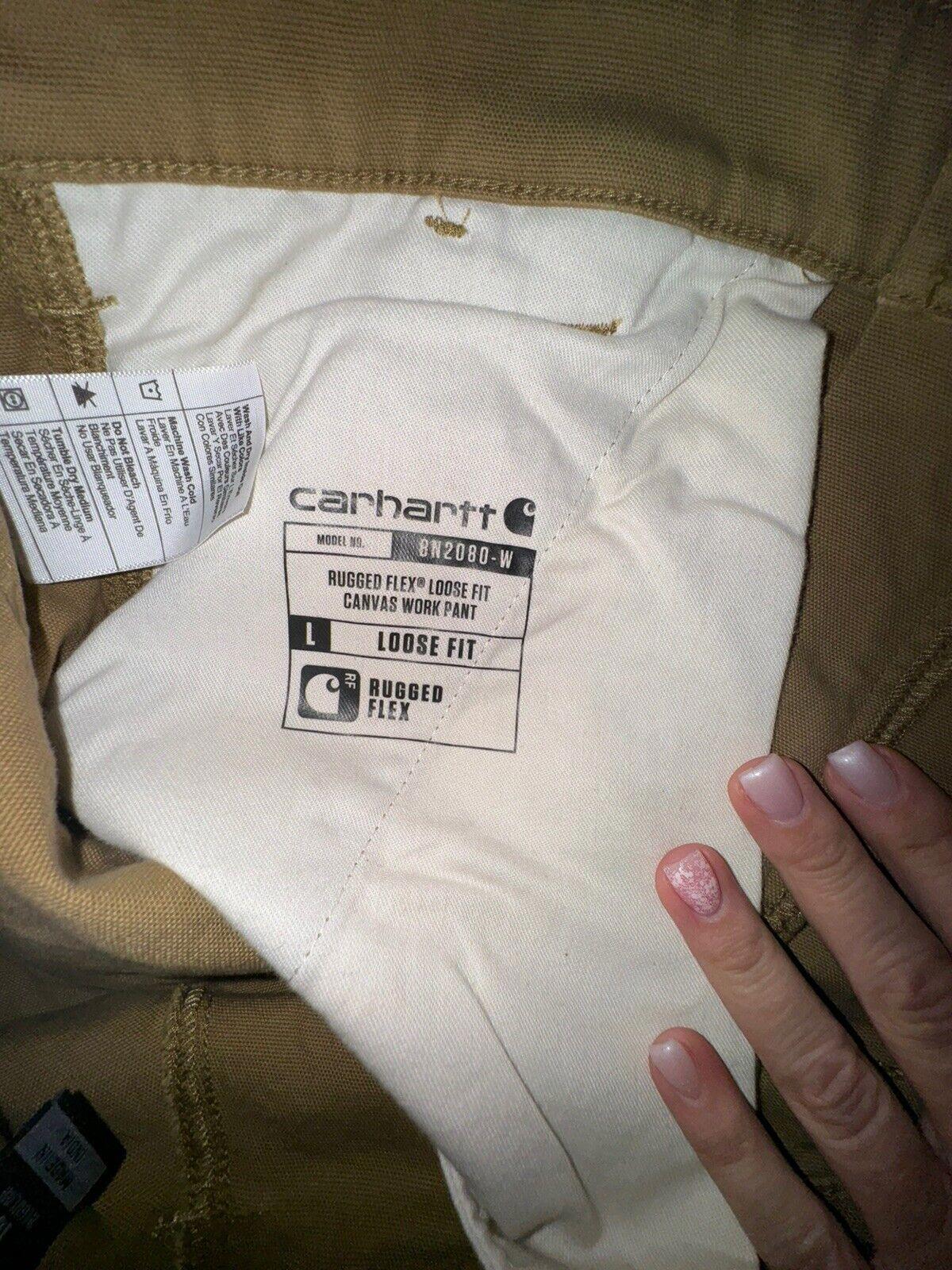 Carhartt Women Rugged Loose Fit Canvas Pant Khaki 16 Reg