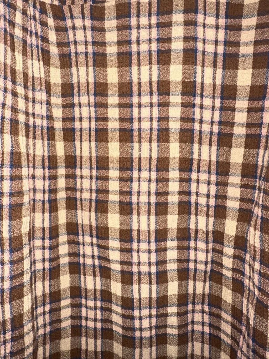 The Odells Free People Plaid Brooke Maxi Dress in a brown plaid. Small NWT